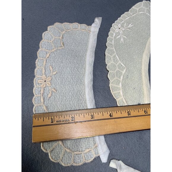 Vintage Lace Peter Pan Collar & Cuffs with Floral Embroidery - Picture 6 of 10